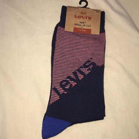 NWT Levi’s 168 CA Regular Socks 8-12 Navy Blue - Picture 5 of 5